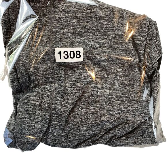 Athleta Hoodie Womens Medium Gray Space Dye Slit Long Sleeve Drawstring Pullover - Picture 15 of 15